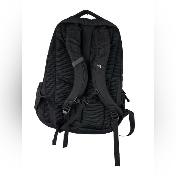 The North Face Pivoter black, pink, teal backpack. - Picture 7 of 9